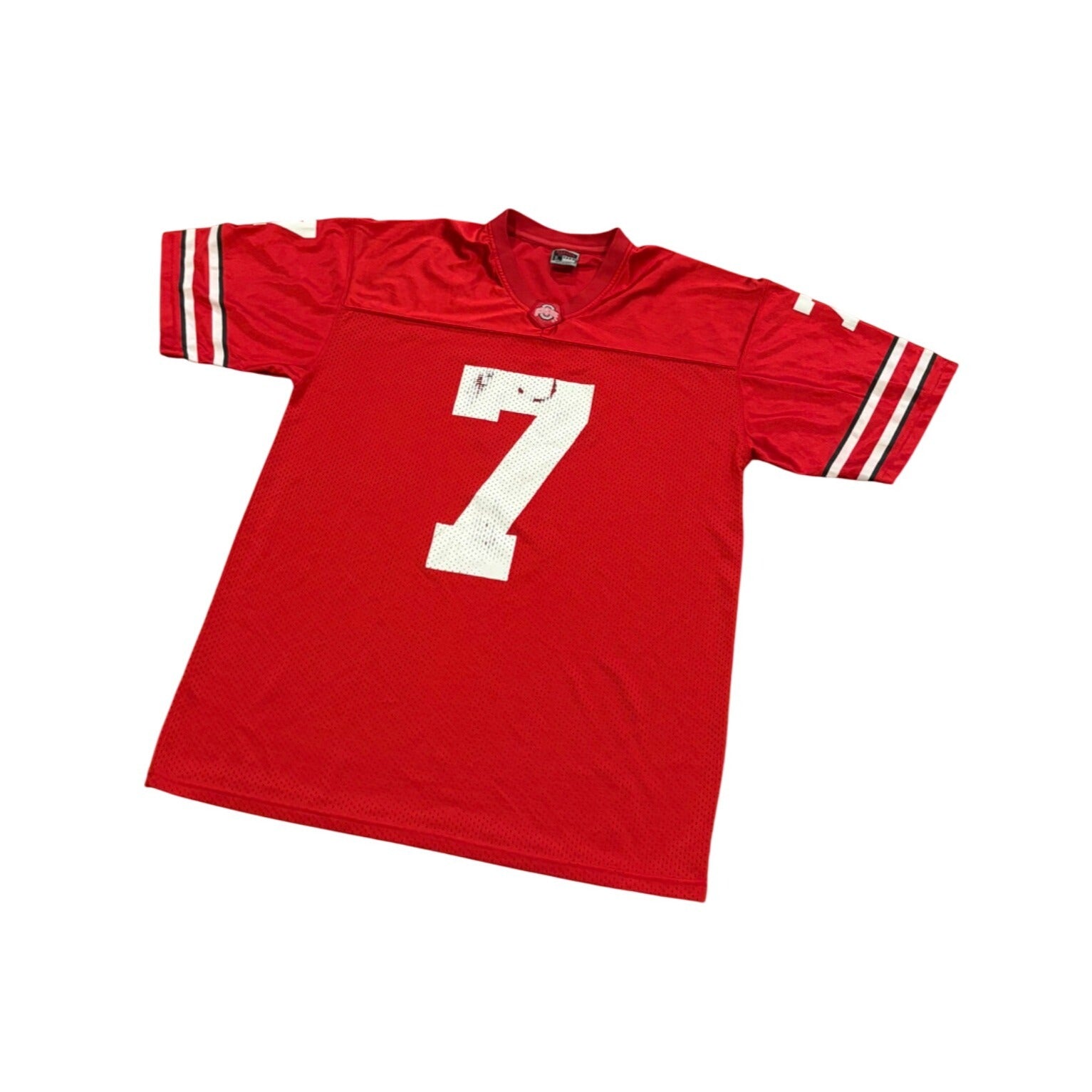 Ohio State Buckeyes #7 NCAA Football Jersey Atlantis Red Men's Large