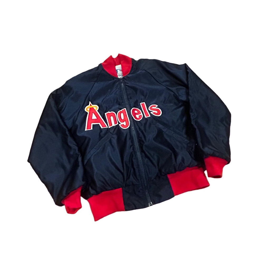 Vintage 1980's Starter California Angels MLB Satin Bomber Jacket Men's Medium