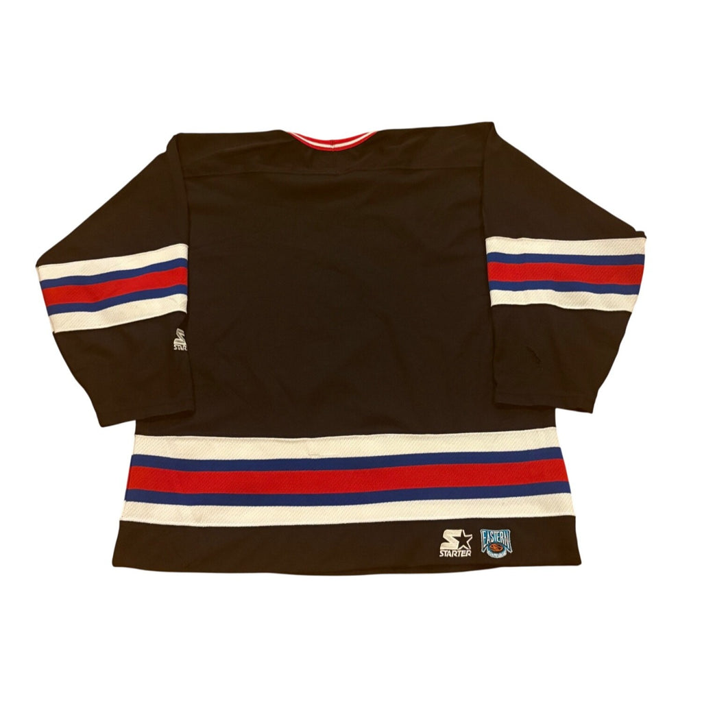 Rare Vintage 90s Starter New York Rangers Black NHL Hockey Jersey Men's XL