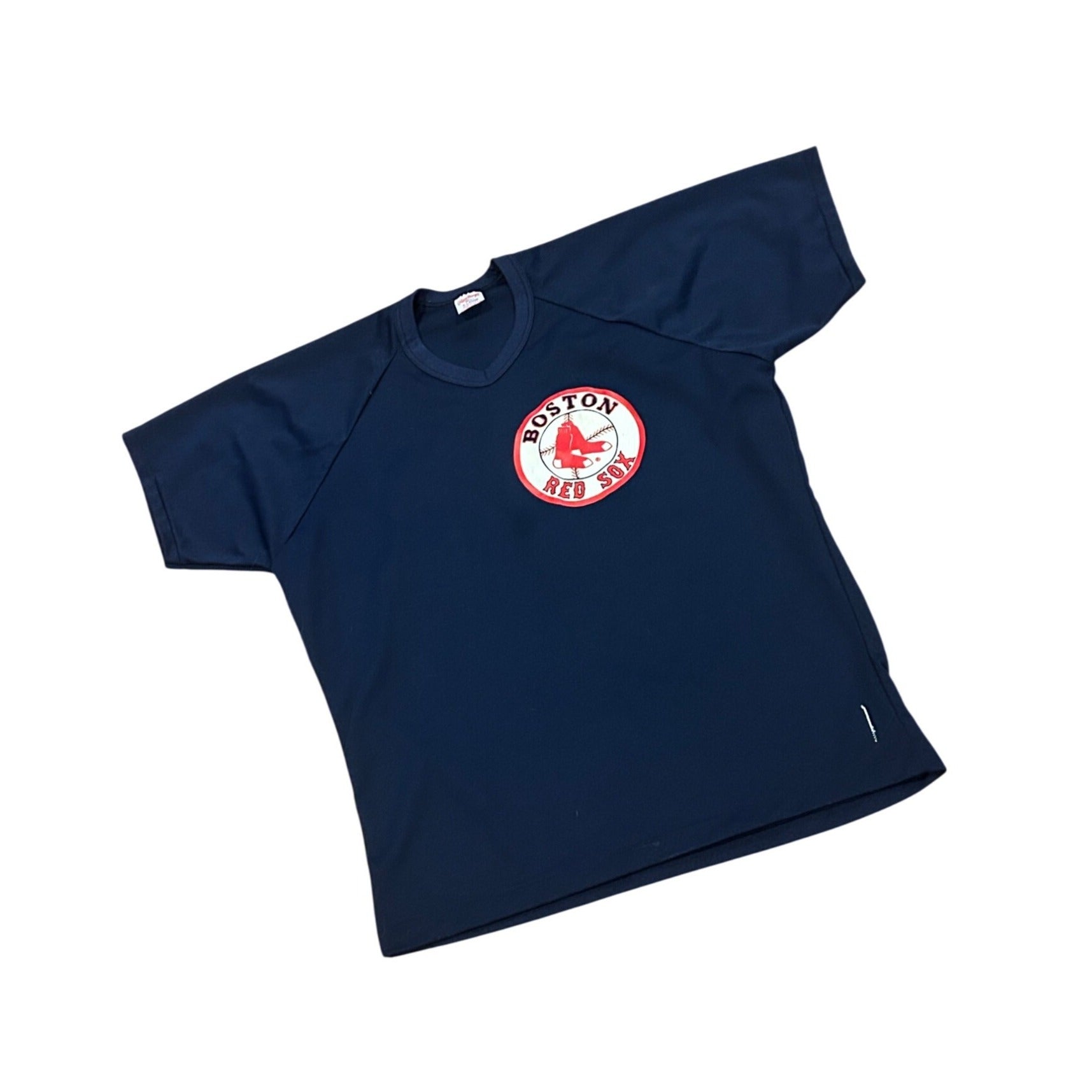 Vintage 1980's Rawlings Boston Red Sox Logo V-Neck Single Stitch Shirt Men's XL