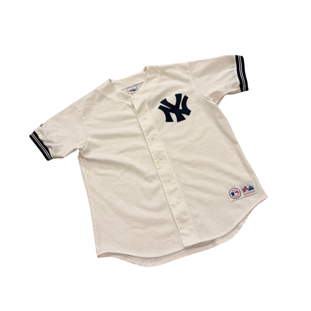 Majestic New York Yankees Cream White MLB Baseball Jersey Men's Large