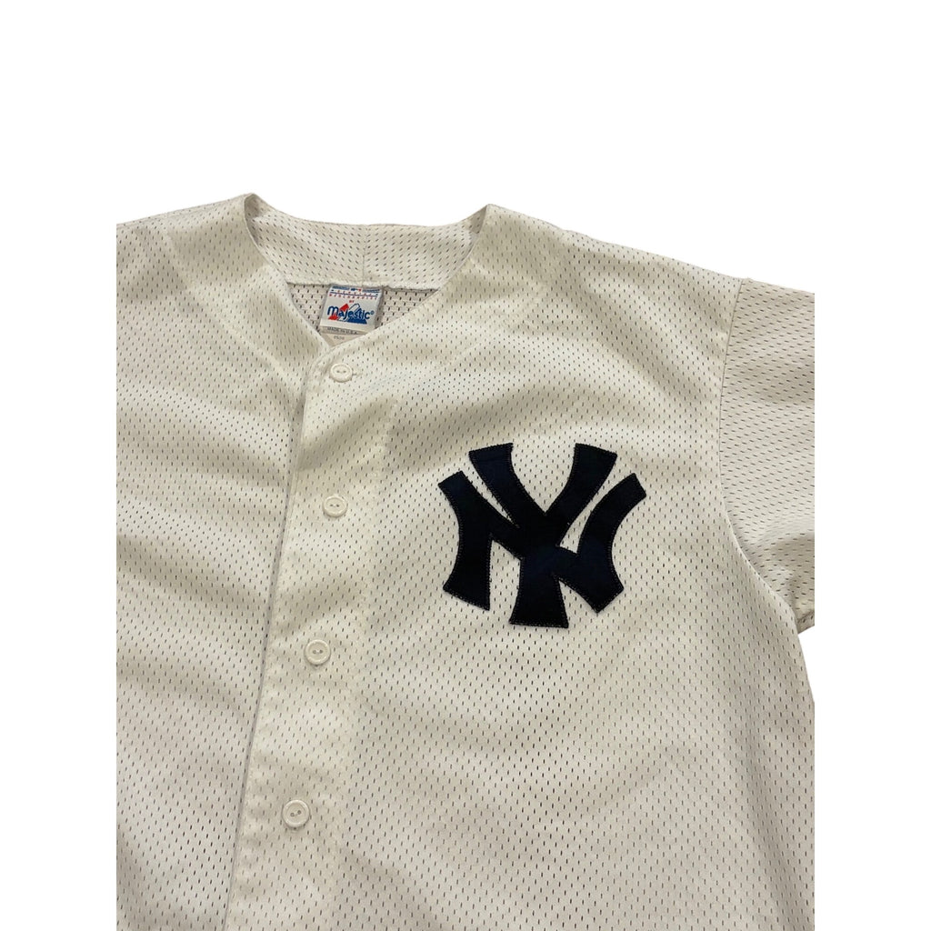 Majestic New York Yankees Cream White MLB Baseball Jersey Men's Large