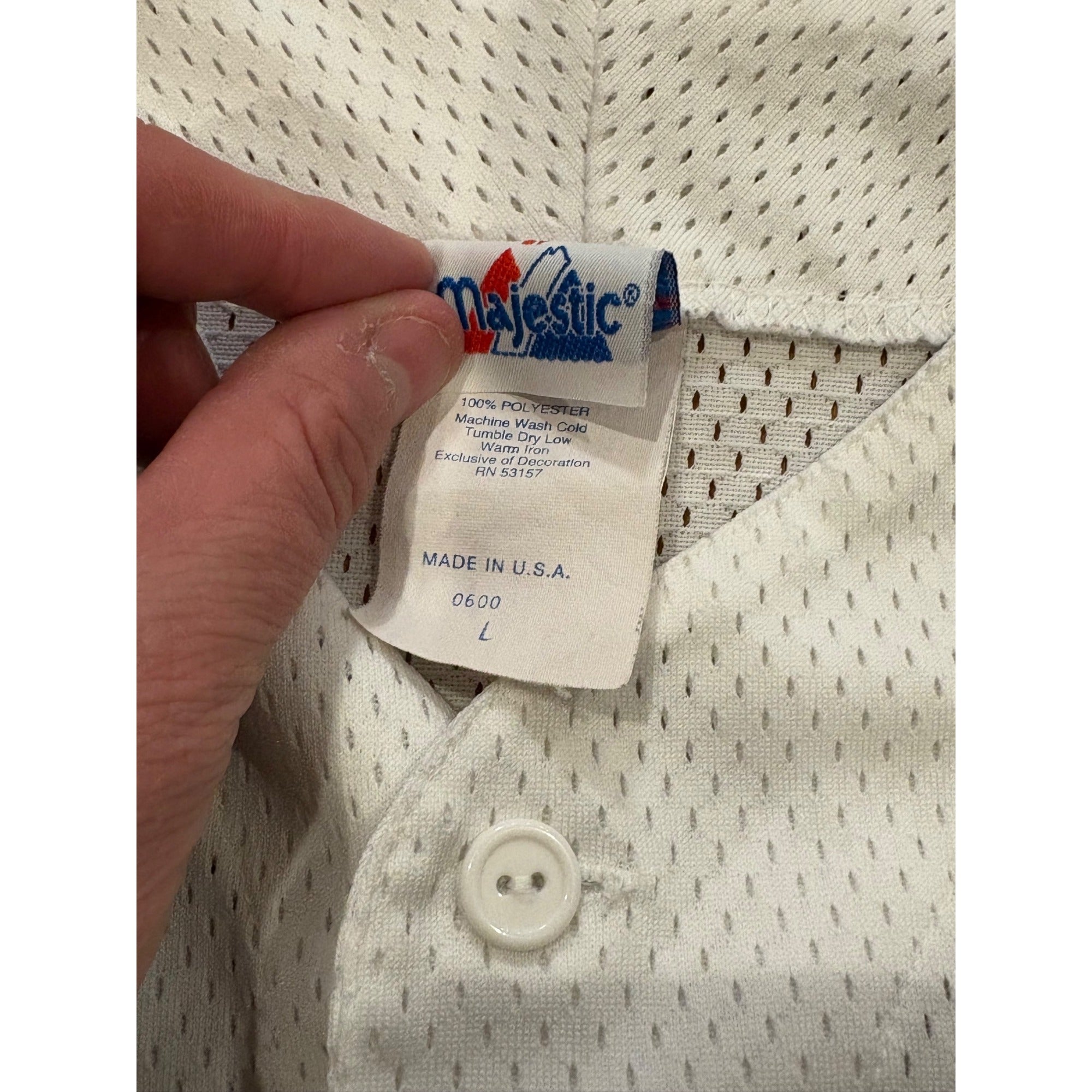 Majestic New York Yankees Cream White MLB Baseball Jersey Men's Large