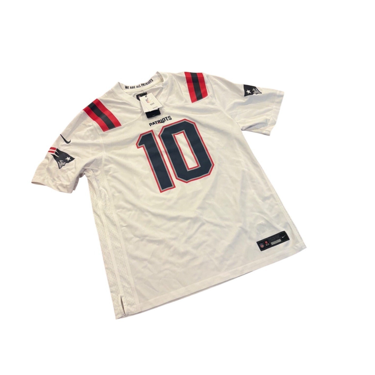 NWT Nike New England Patriots Drake Maye #10 White NFL Football Jersey Men's XL