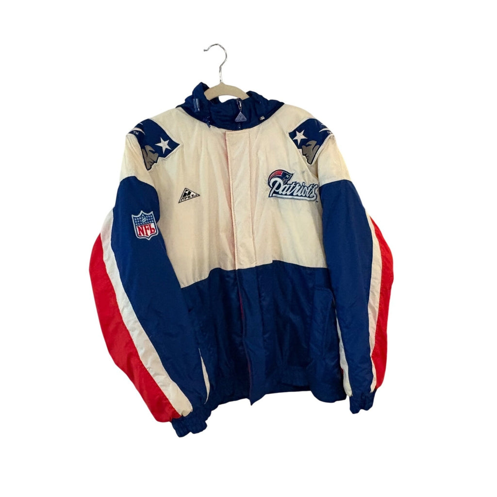 Vintage 90s Apex One New England Patriots NFL Pro Line Full Zip Puffer Jacket XL