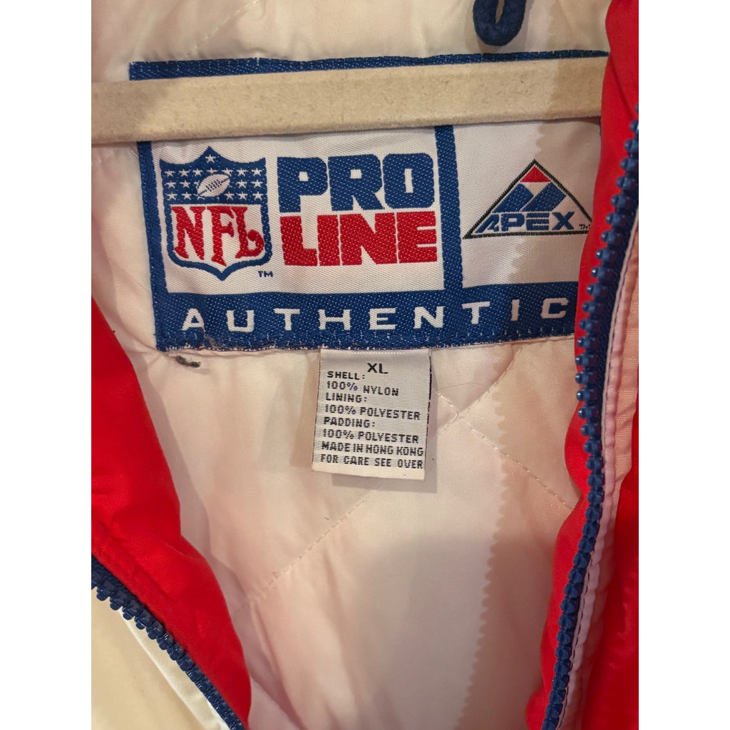 Vintage 90s Apex One New England Patriots NFL Pro Line Full Zip Puffer Jacket XL
