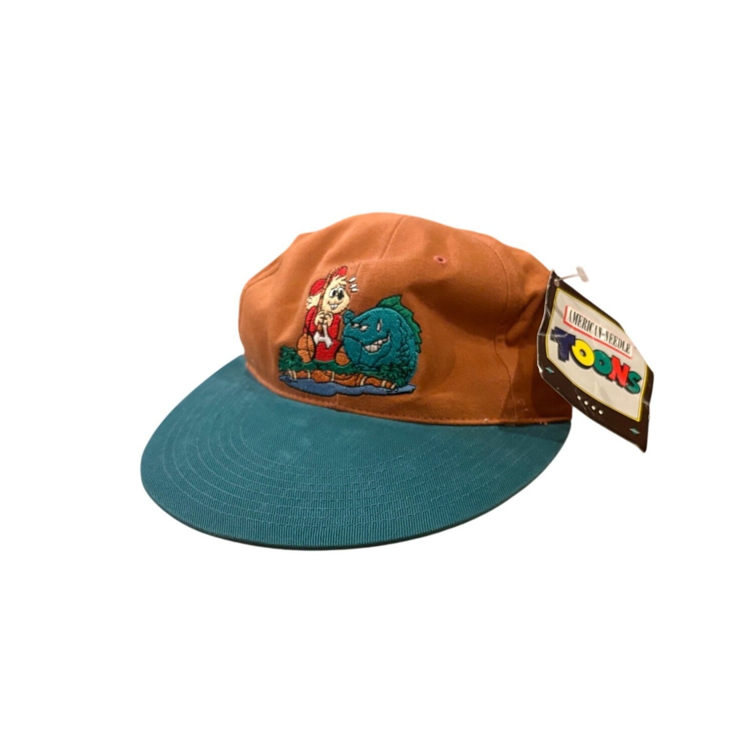 Vintage 90s American Needle Alvin & The Chipmunks Fishing Strapback Hat NWT