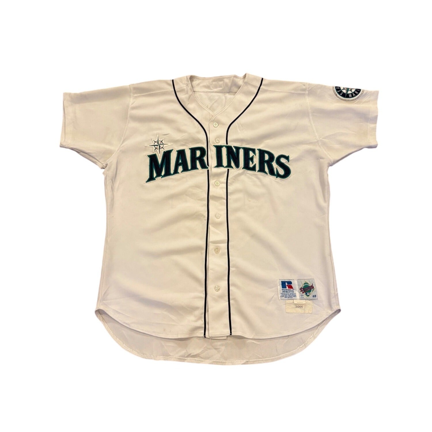 Game Worn Russell Athletic 2000 Seattle Mariners Mike Cameron #44 Signed Jersey