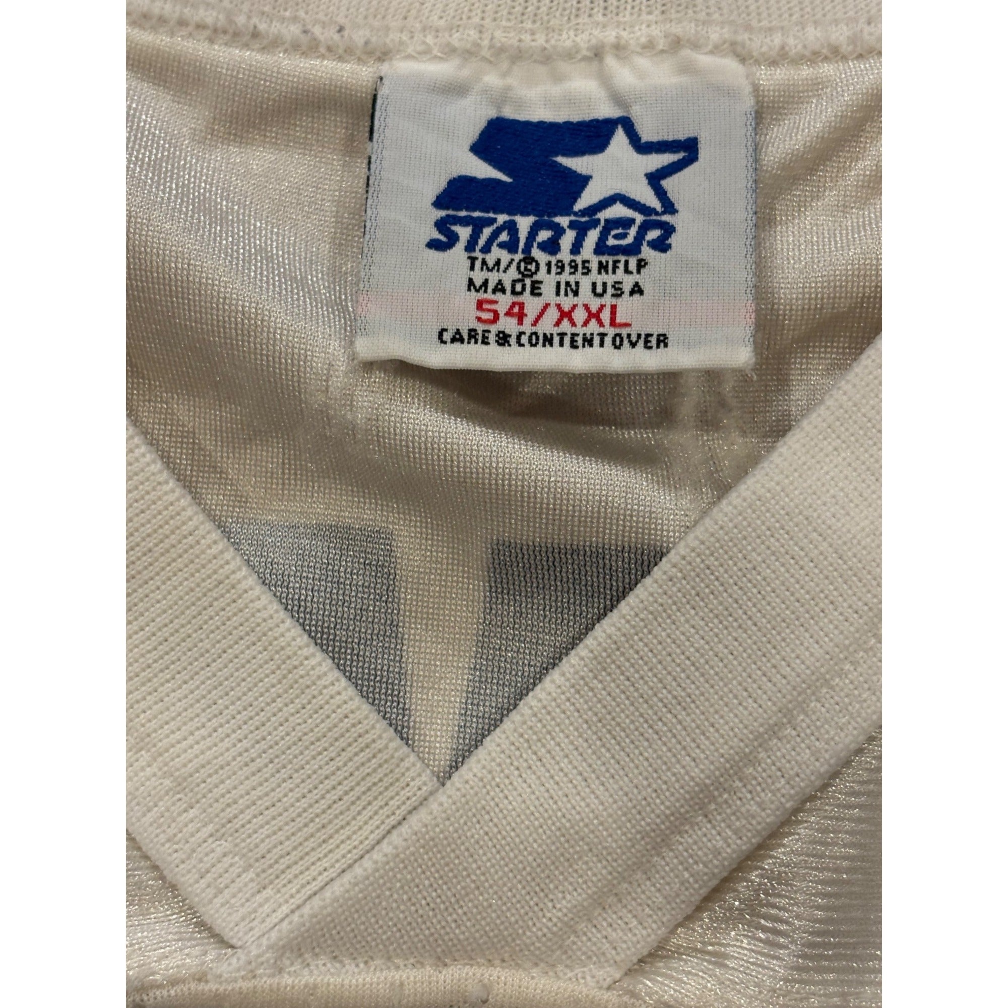 Vintage 1990's Starter Dallas Cowboys Troy Aikman #8 White NFL Jersey Men's 2XL