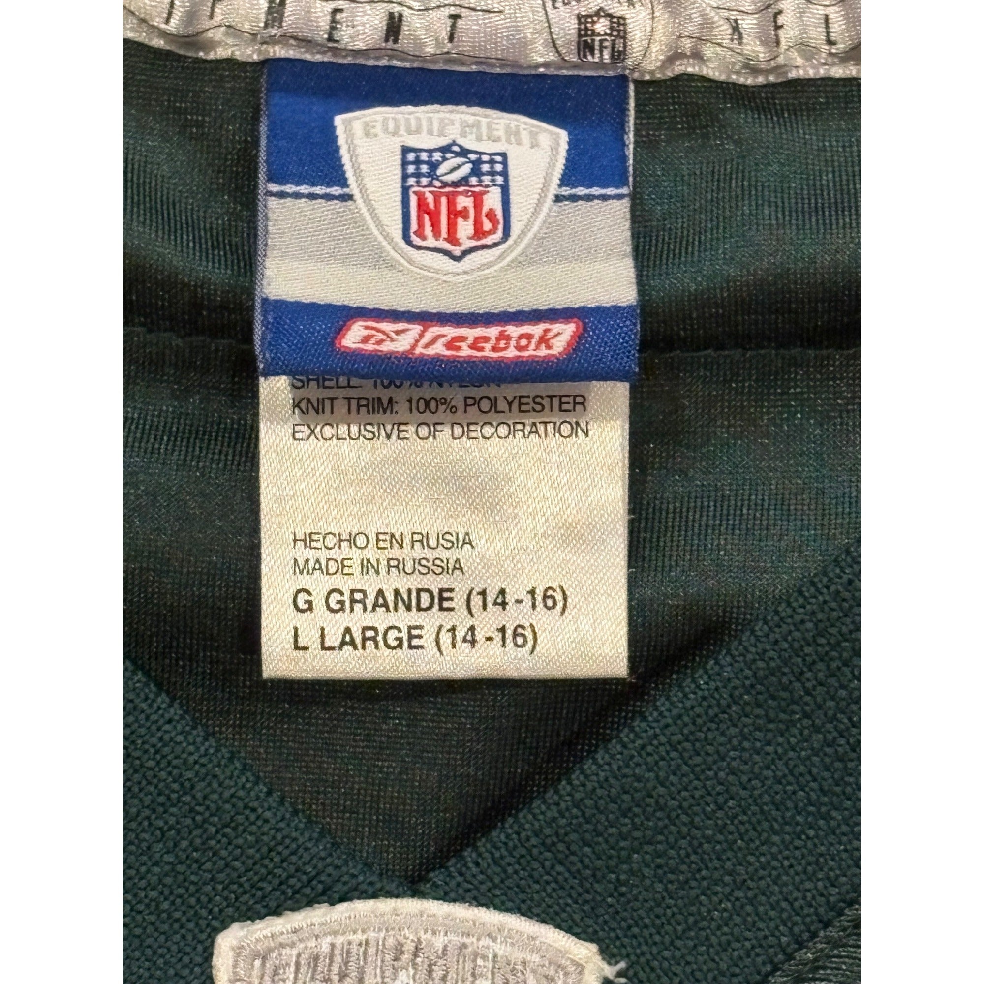 Reebok New York Jets Chad Pennington #10 NFL Football Jersey Youth Large