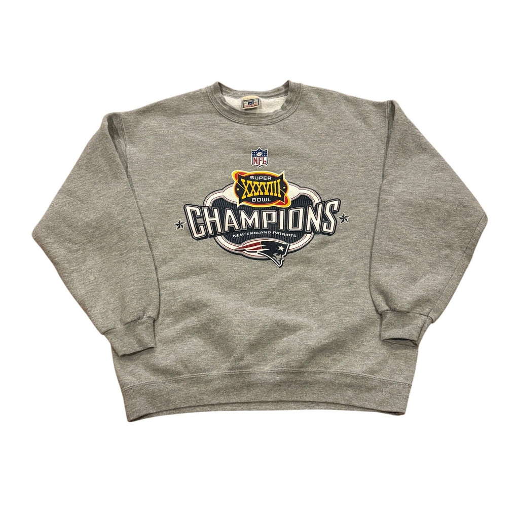 Vintage Lee New England Patriots NFL Super Bowl XXXVIII Champions Sweatshirt L