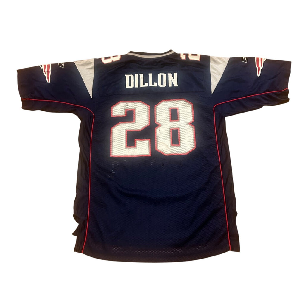 Reebok New England Patriots Corey Dillion #28 Blue NFL Football Jersey Men's M