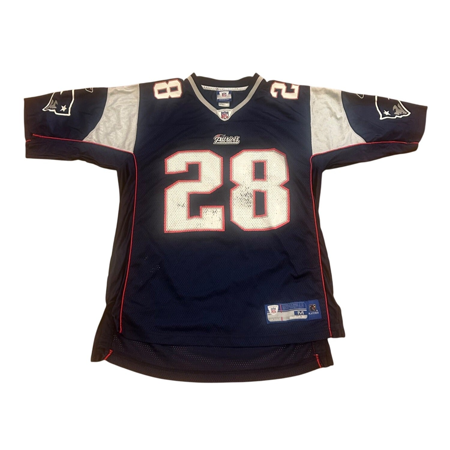 Reebok New England Patriots Corey Dillion #28 Blue NFL Football Jersey Men's M