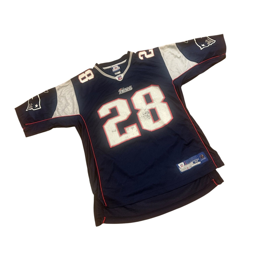Reebok New England Patriots Corey Dillion #28 Blue NFL Football Jersey Men's M
