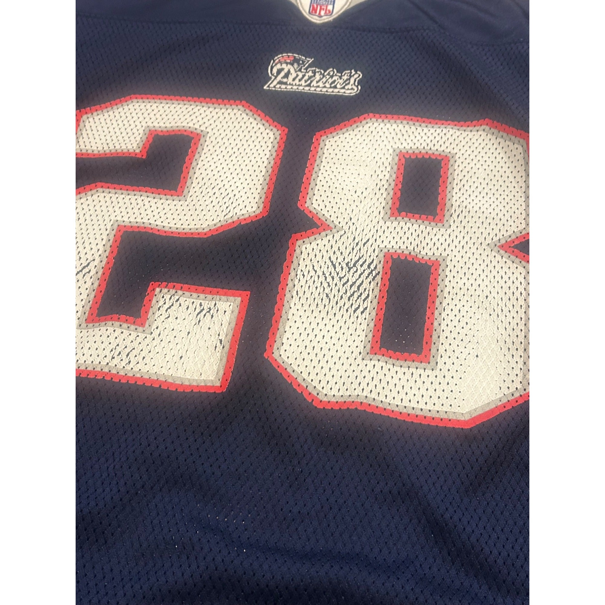 Reebok New England Patriots Corey Dillion #28 Blue NFL Football Jersey Men's M