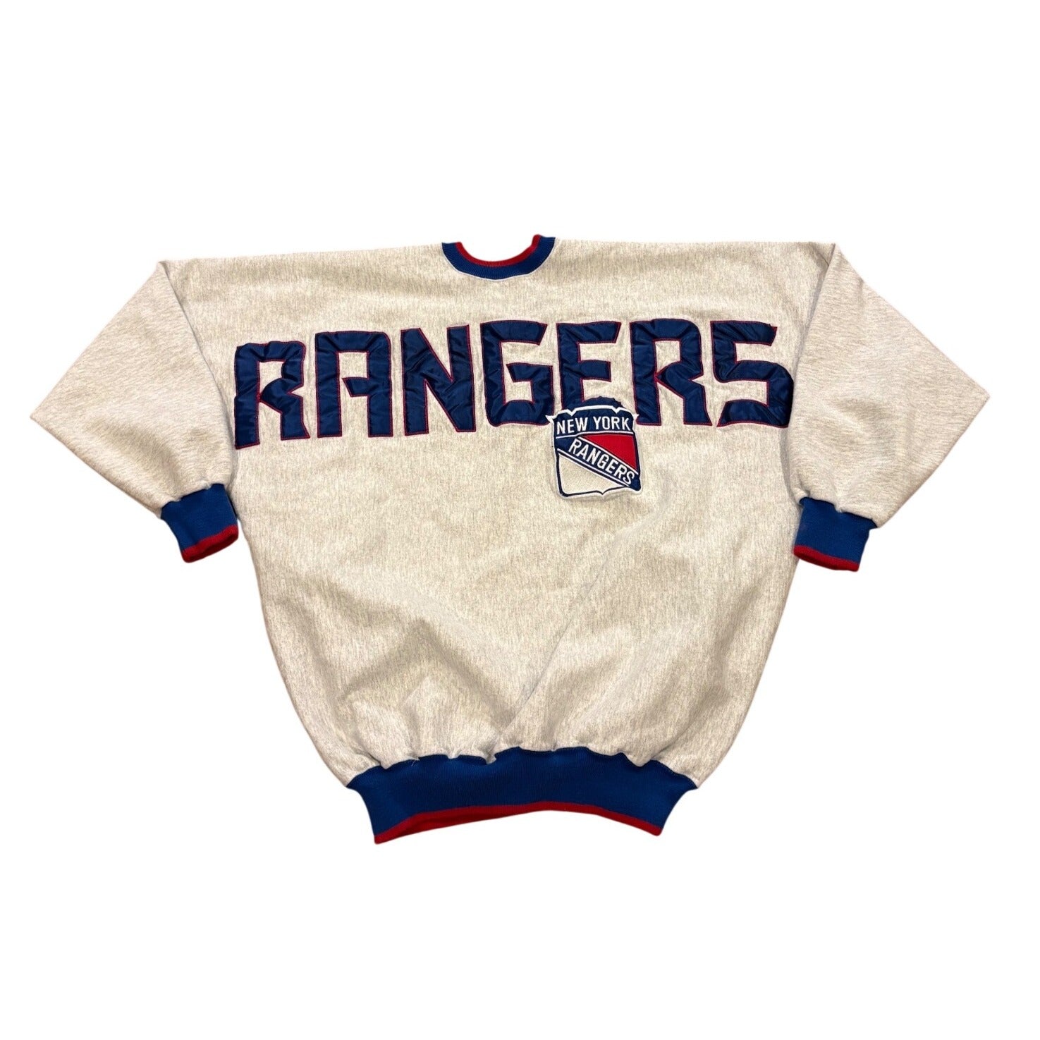 Vintage 90s Legends New York Rangers NHL Spell Out Crewneck Sweatshirt Men's XL