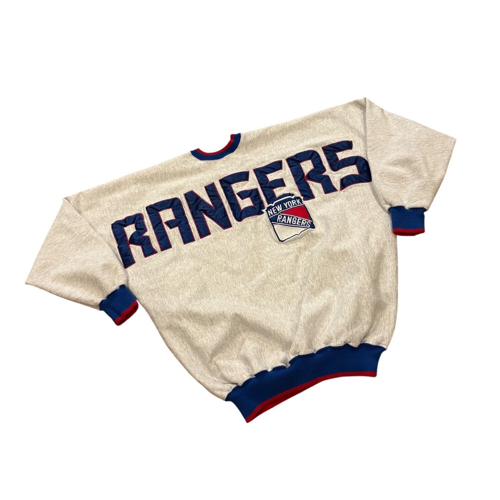Vintage 90s Legends New York Rangers NHL Spell Out Crewneck Sweatshirt Men's XL