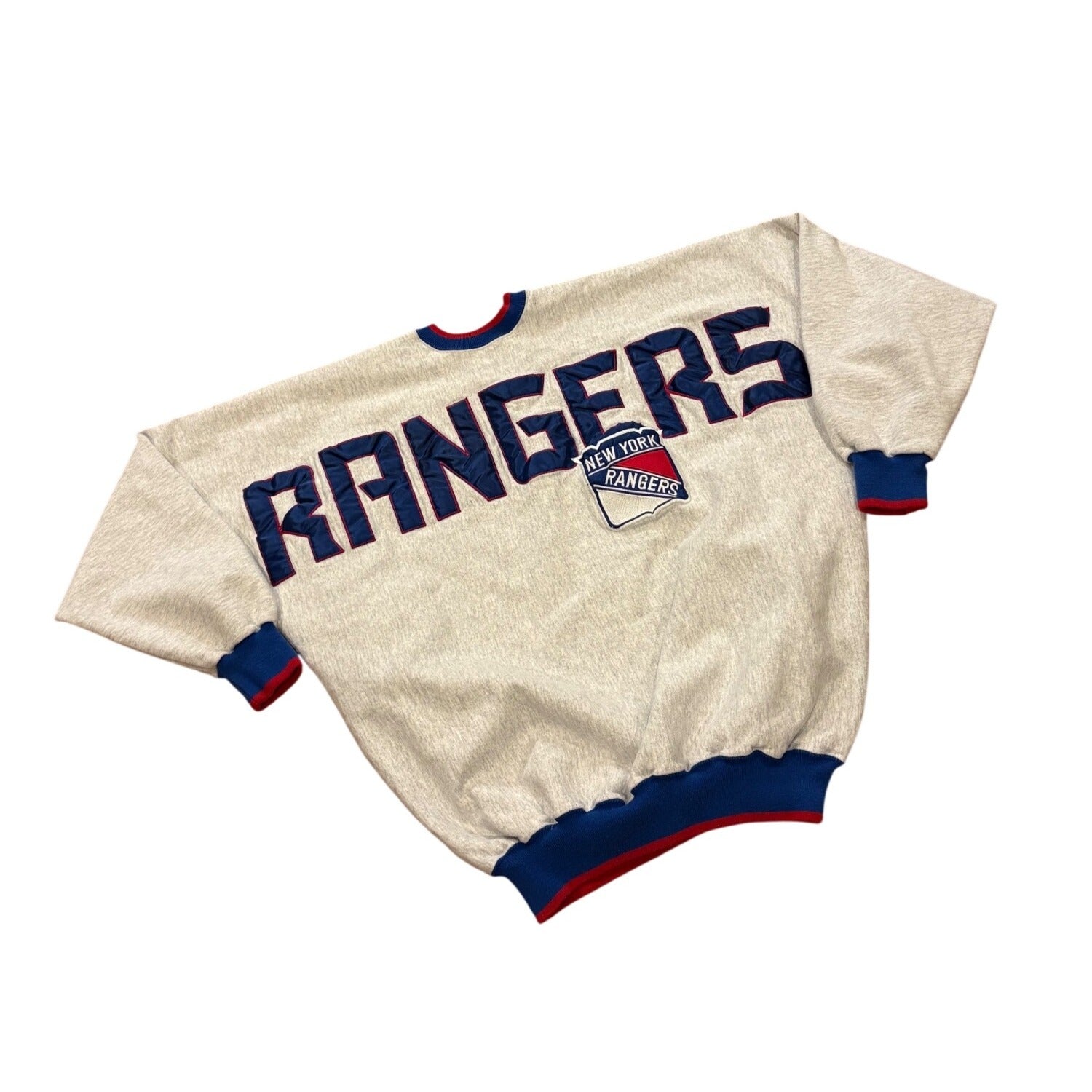 Vintage 90s Legends New York Rangers NHL Spell Out Crewneck Sweatshirt Men's XL