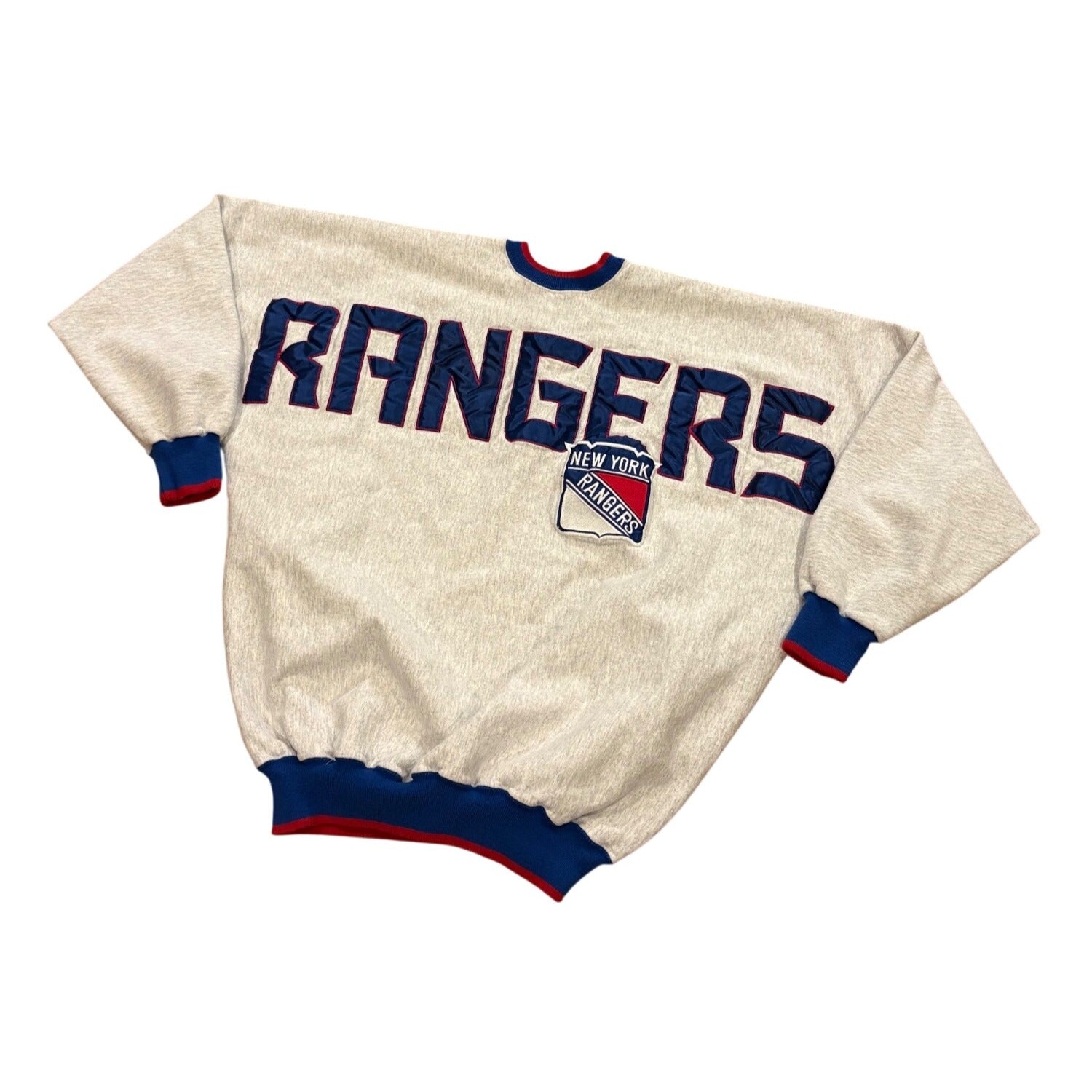 Vintage 90s Legends New York Rangers NHL Spell Out Crewneck Sweatshirt Men's XL