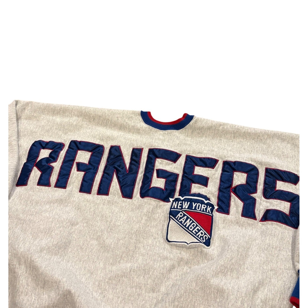 Vintage 90s Legends New York Rangers NHL Spell Out Crewneck Sweatshirt Men's XL