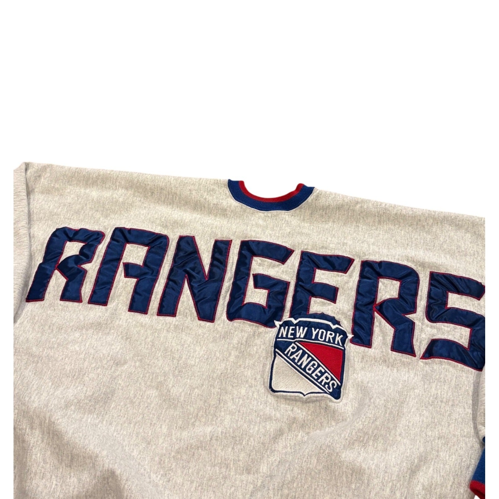 Vintage 90s Legends New York Rangers NHL Spell Out Crewneck Sweatshirt Men's XL