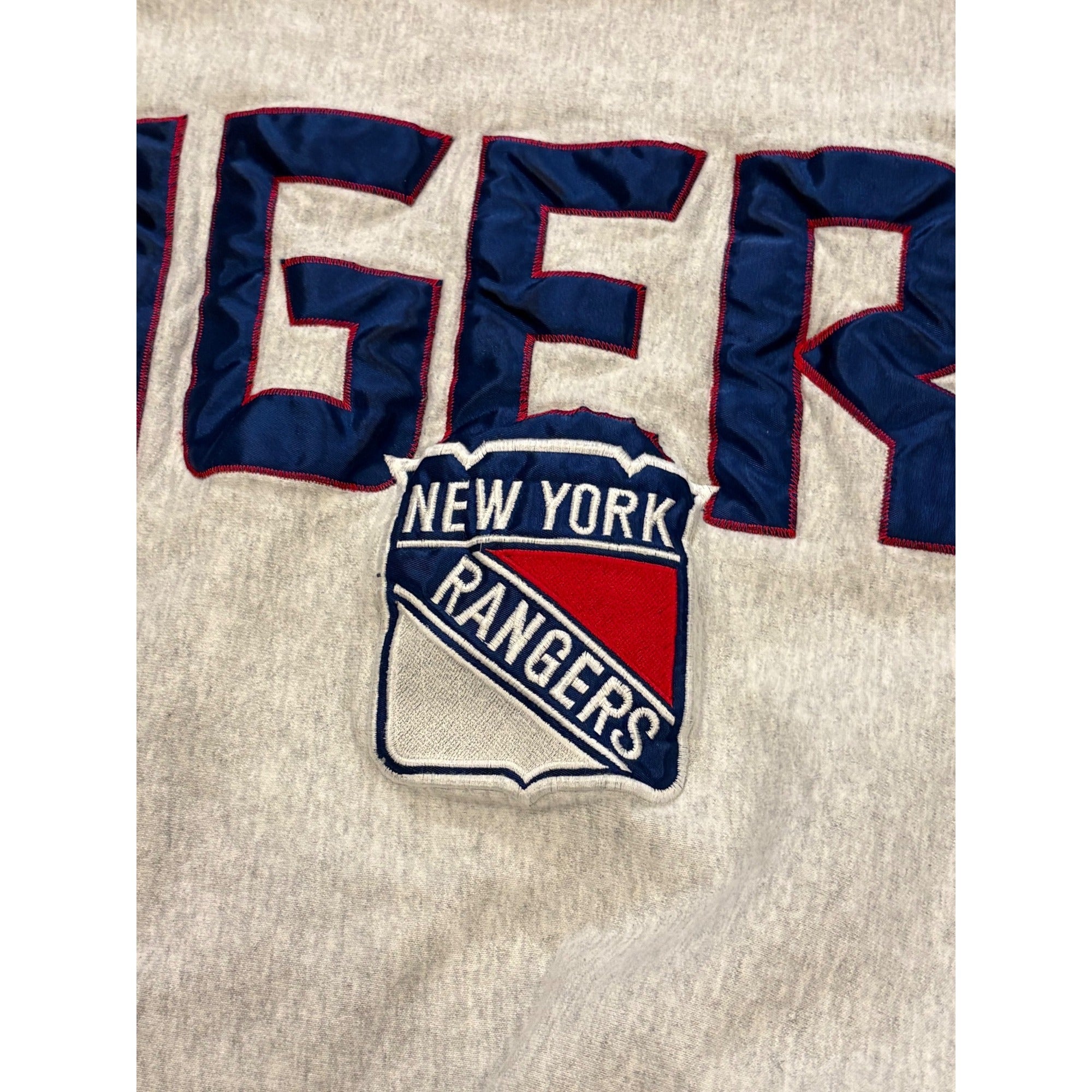 Vintage 90s Legends New York Rangers NHL Spell Out Crewneck Sweatshirt Men's XL