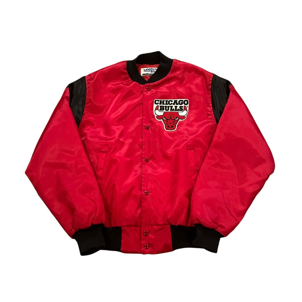 Vintage 1990's Chicago Bulls NBA Chalkline Satin Jacket Men's Small