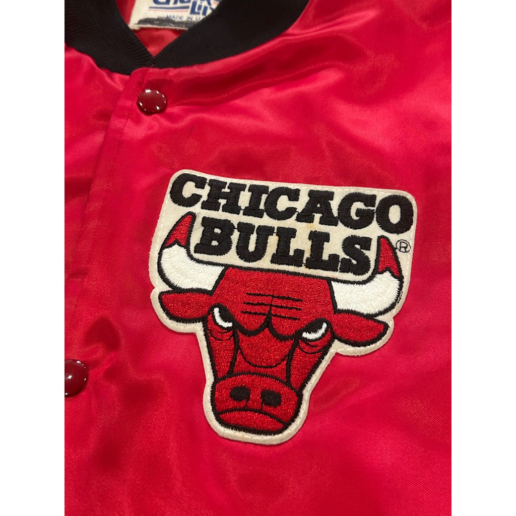 Vintage 1990's Chicago Bulls NBA Chalkline Satin Jacket Men's Small