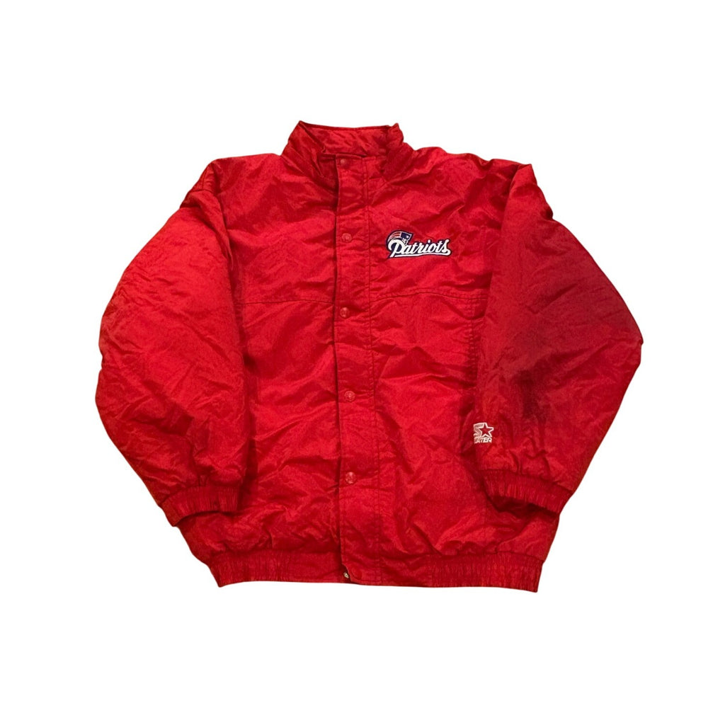 Vintage 90s Starter New England Patriots NFL Full Zip Puffer Jacket Men's XL