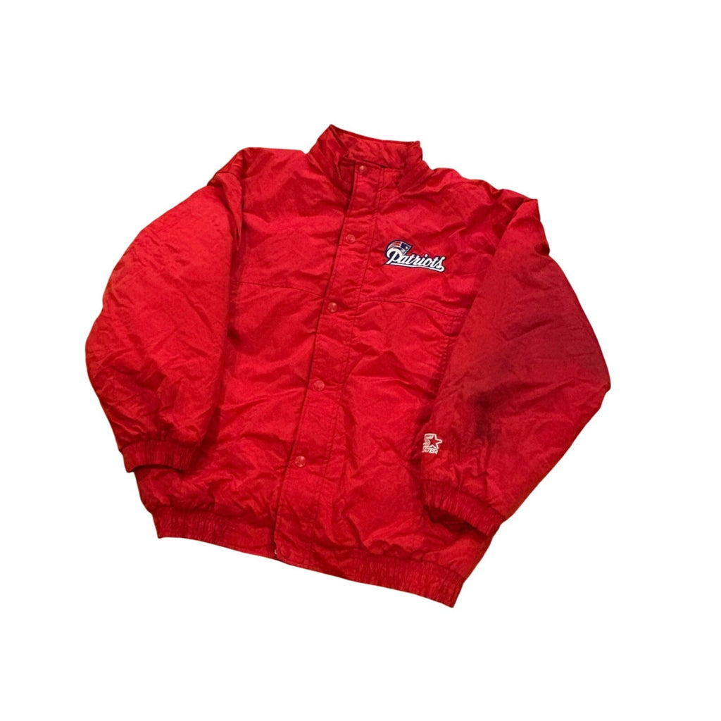 Vintage 90s Starter New England Patriots NFL Full Zip Puffer Jacket Men's XL