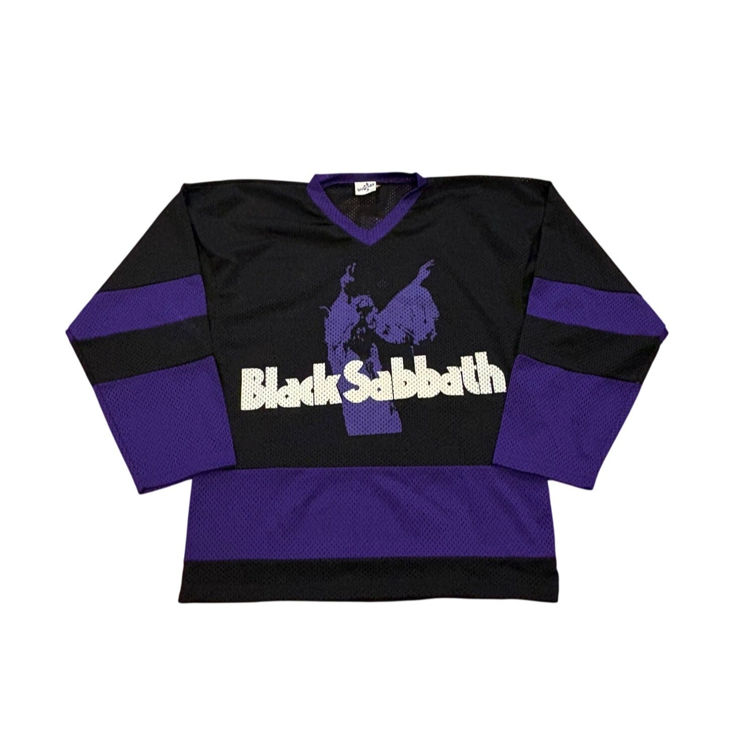 Vintage Black Sabbath Purple Hockey Jersey Large Cronies 90s Vol 4 Cross Wizard