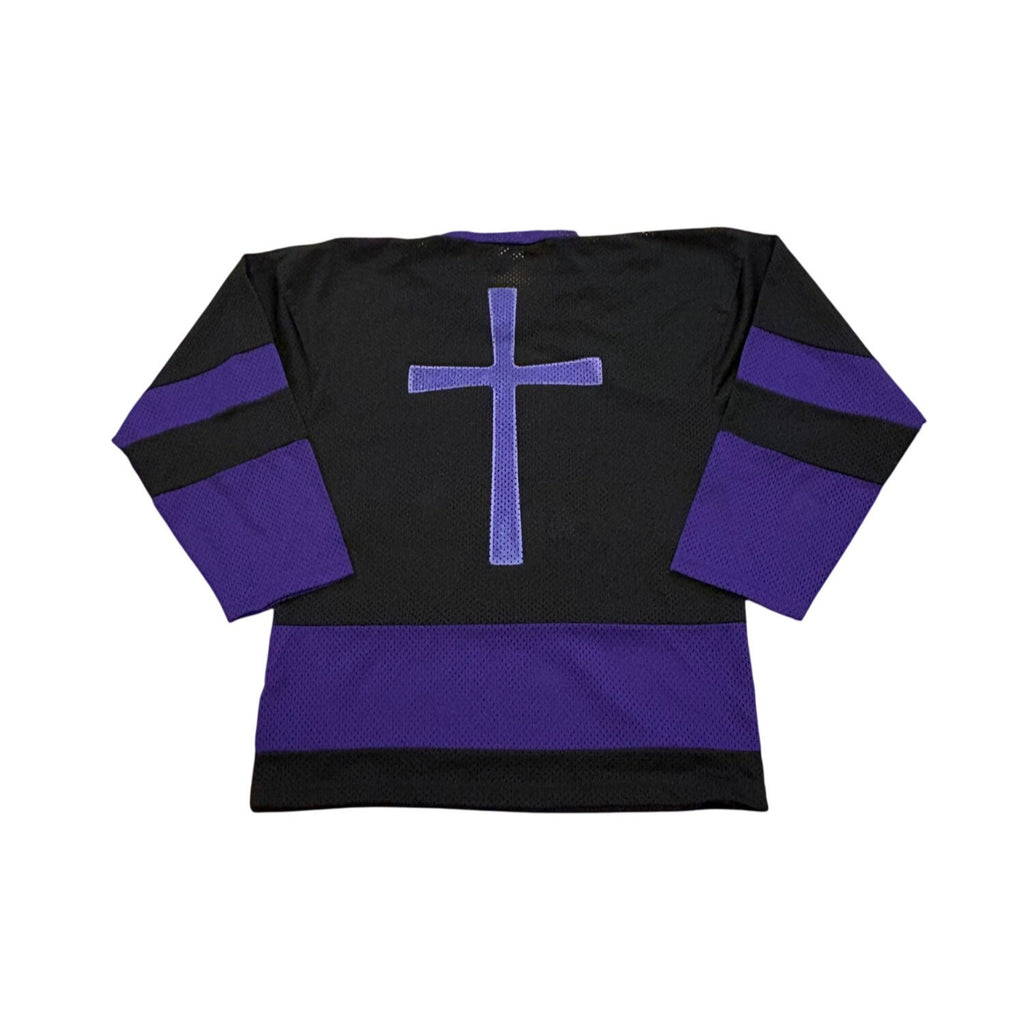 Vintage Black Sabbath Purple Hockey Jersey Large Cronies 90s Vol 4 Cross Wizard