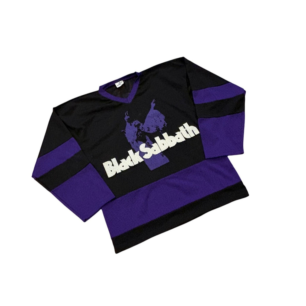 Vintage Black Sabbath Purple Hockey Jersey Large Cronies 90s Vol 4 Cross Wizard