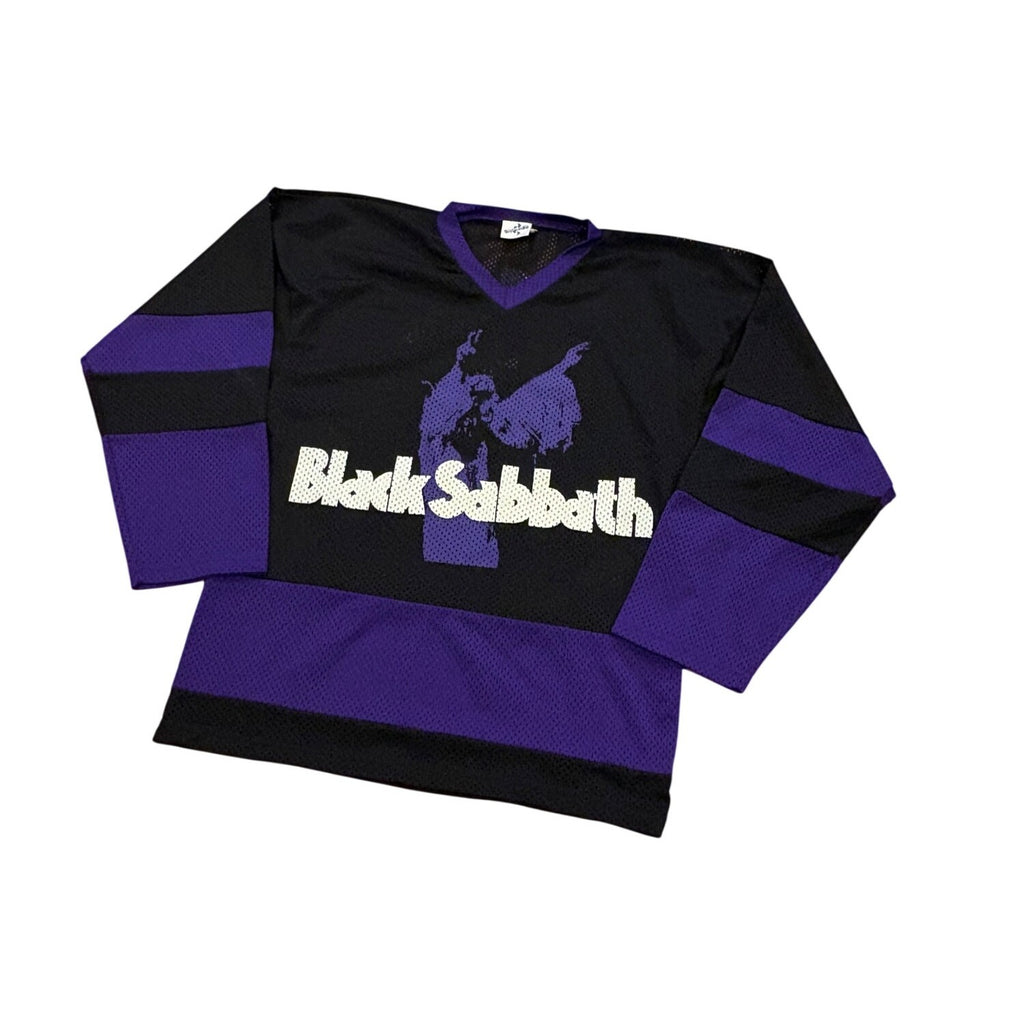 Vintage Black Sabbath Purple Hockey Jersey Large Cronies 90s Vol 4 Cross Wizard