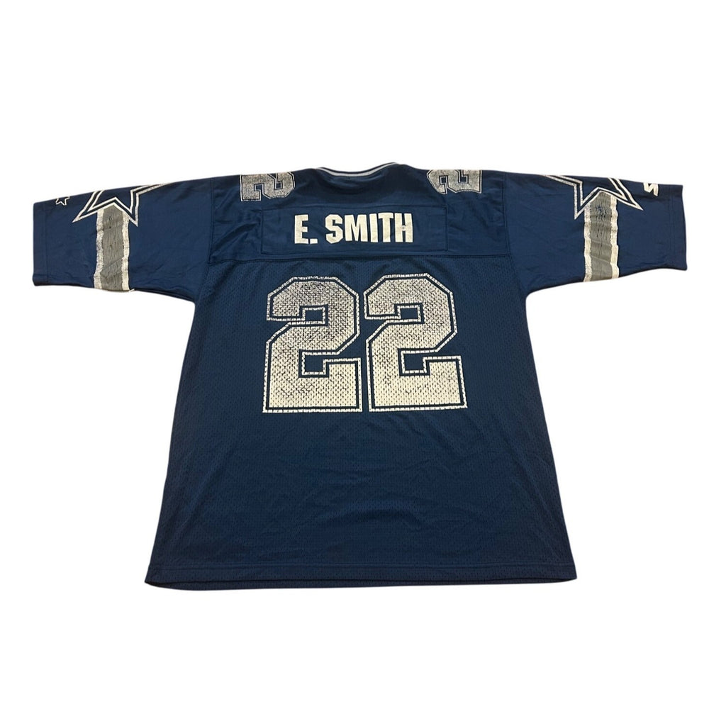 Vintage 1995 Starter Dallas Cowboys Emmitt Smith #22 Blue NFL Jersey Men's Large