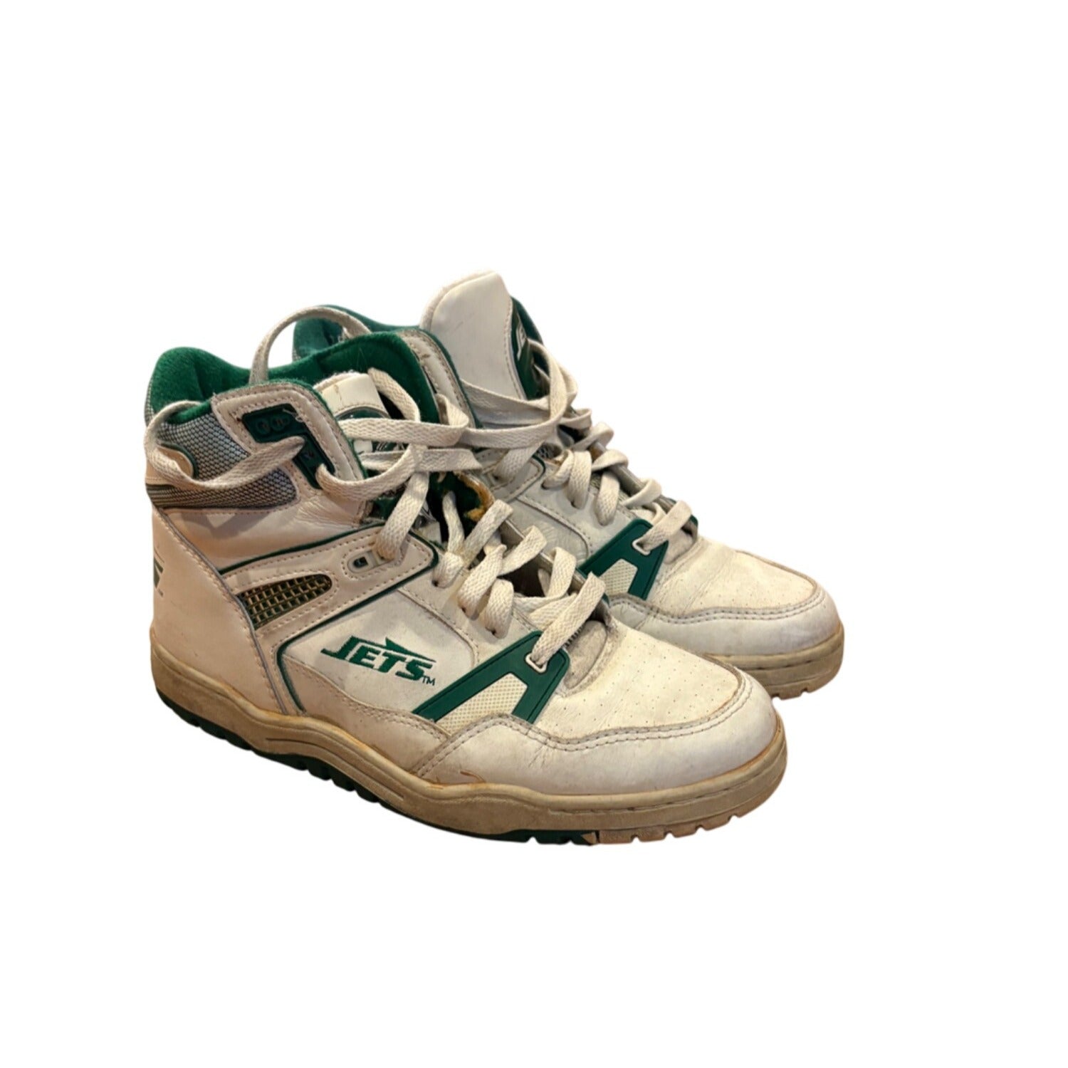 Vintage Eastport Starter New York Jets Sneakers High Top Shoes Men's Size 8