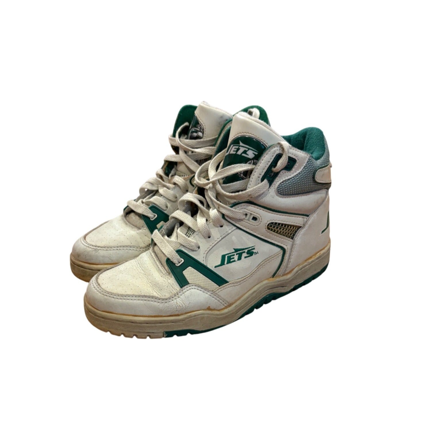 Vintage Eastport Starter New York Jets Sneakers High Top Shoes Men's Size 8