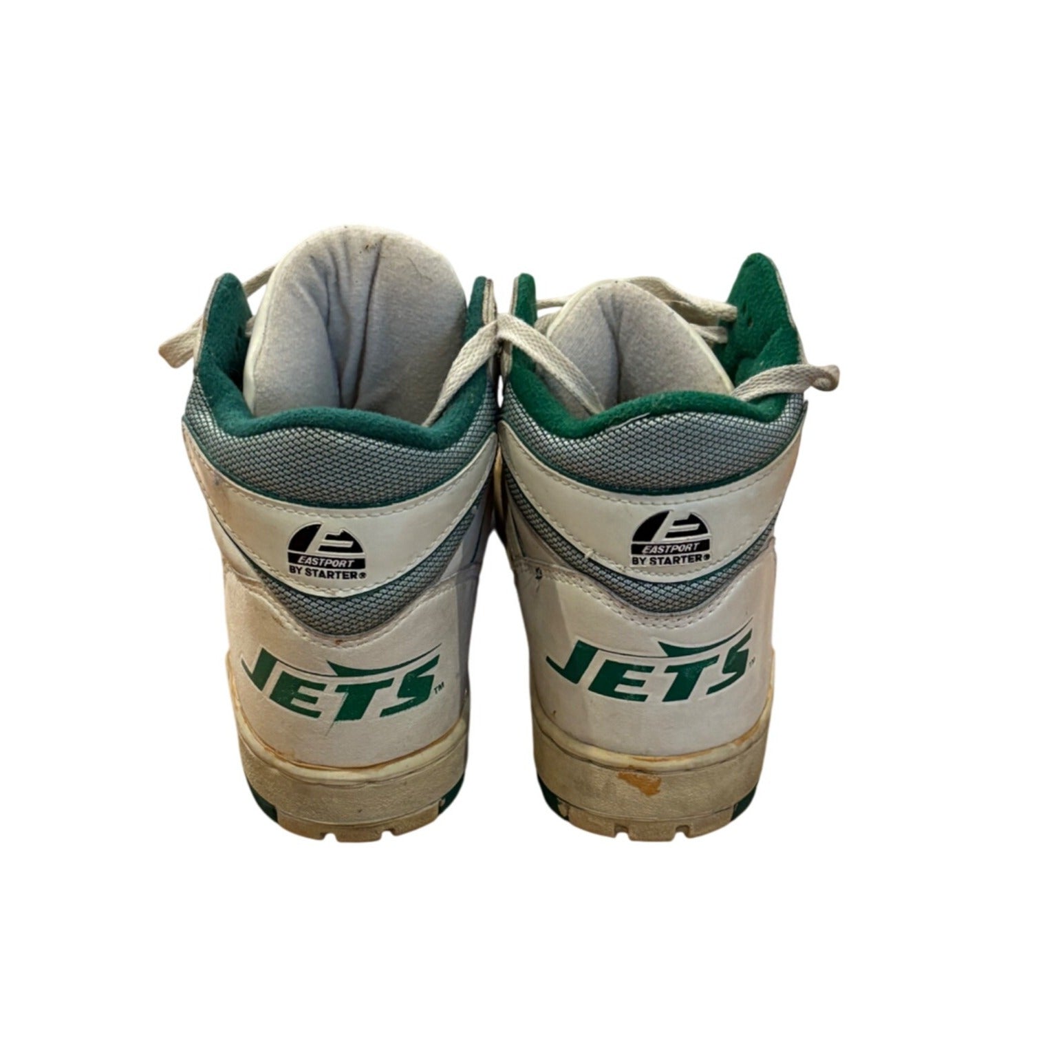 Vintage Eastport Starter New York Jets Sneakers High Top Shoes Men's Size 8