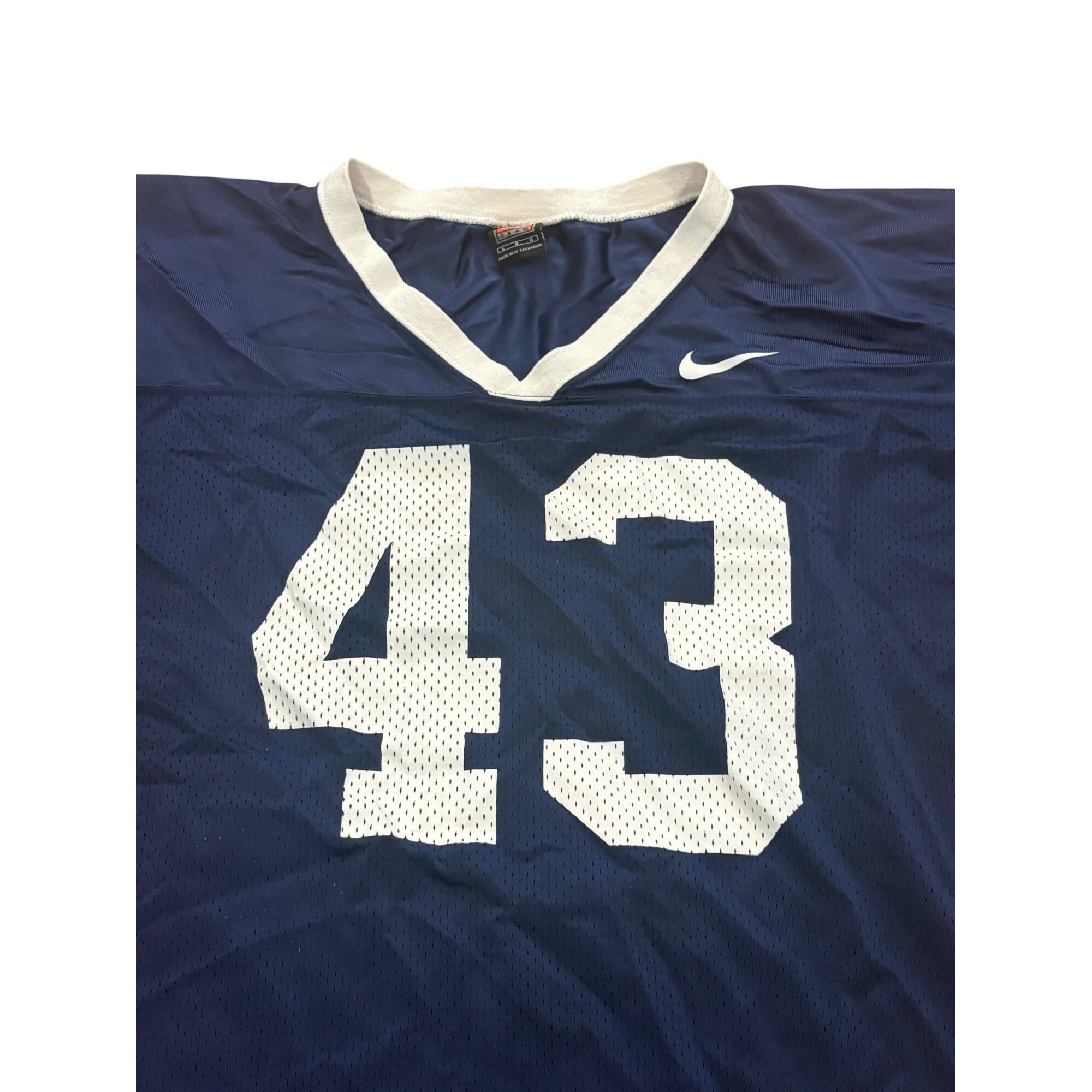 Nike Team Penn State Nittany Lions #43 NCAA Football Jersey Blue Men's Large