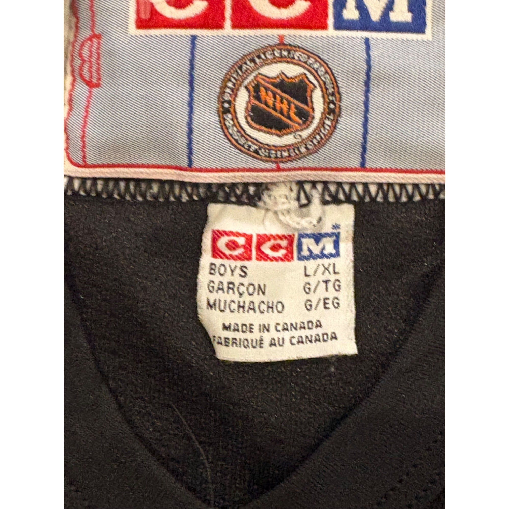 Vintage CCM Pittsburgh Penguins Robo Penguin Hockey Jersey Black Youth L/XL