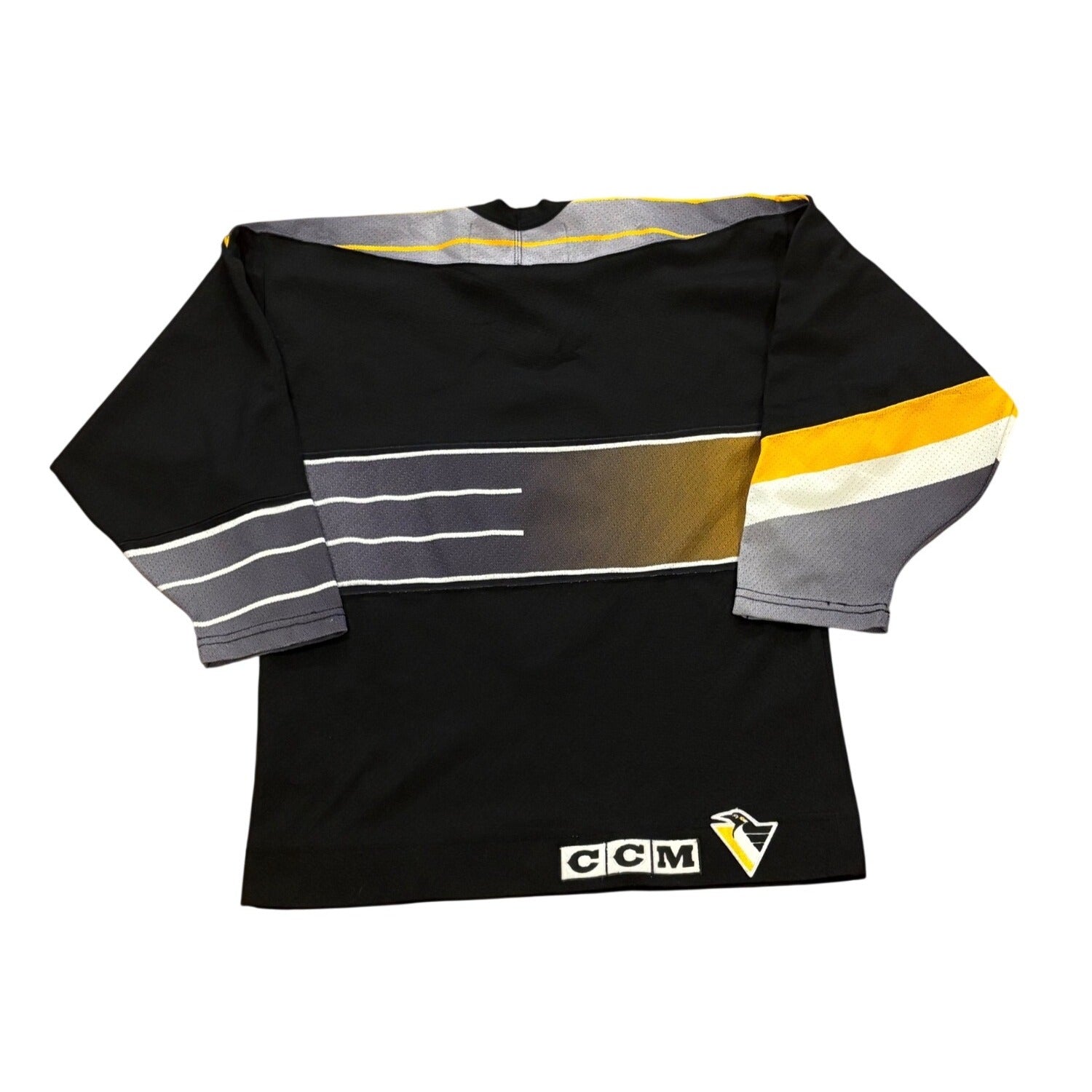 Vintage CCM Pittsburgh Penguins Robo Penguin Hockey Jersey Black Youth L/XL