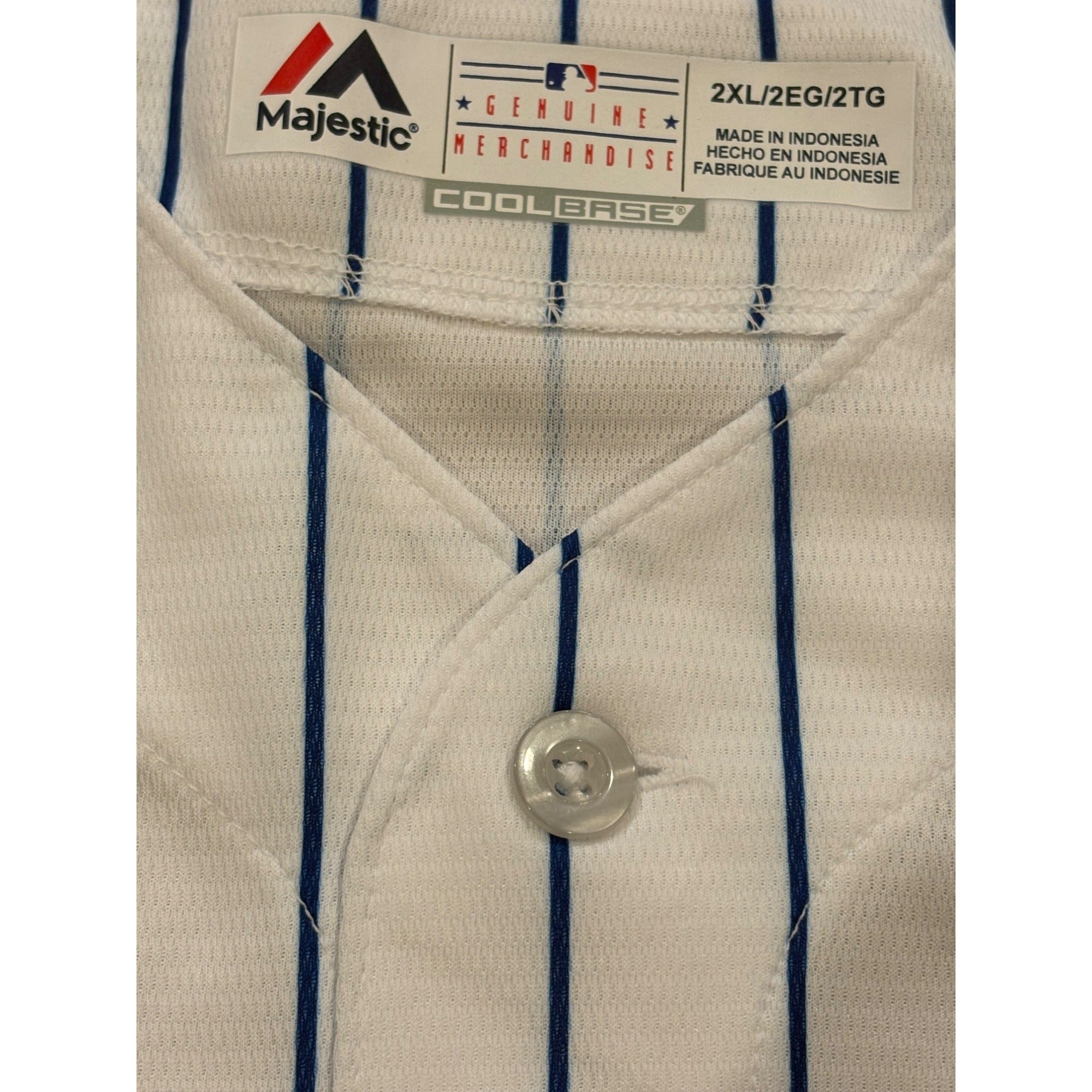 Majestic Chicago Cubs Cool Base MLB Baseball Jersey White Men's Size 2XL NEW