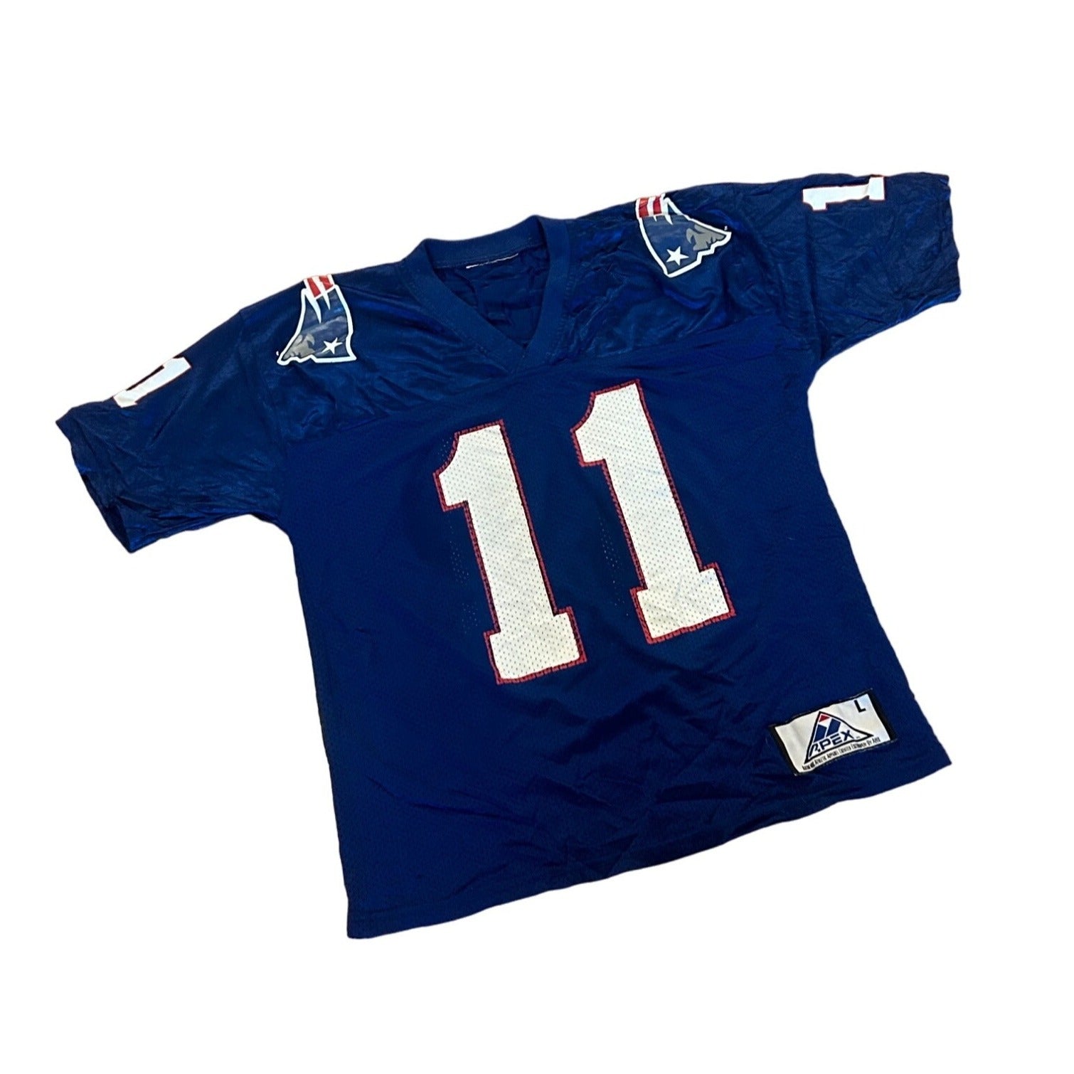 Vintage 1994 New England Patriots Drew Bledsoe #11 Home NFL Jersey Youth Large