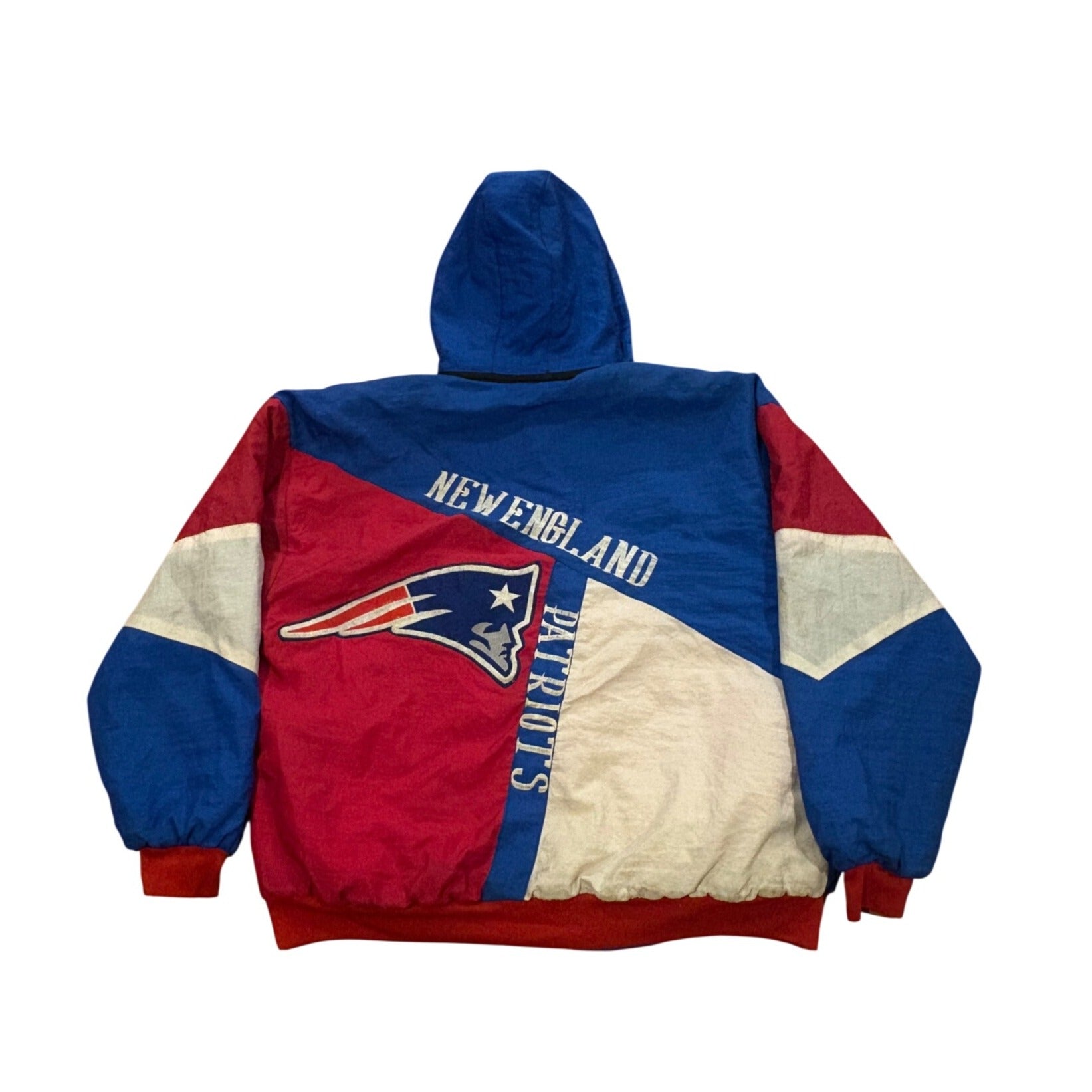 Vintage 90s Starter New England Patriots NFL Hooded Puffer Jacket Men's XL