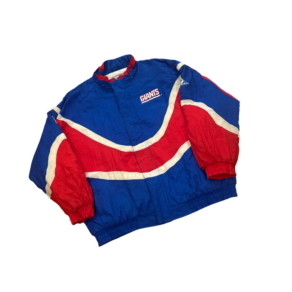 Vintage 90s Apex One New York Giants NFL Pro Line Full Zip Puffer Jacket Mens XL