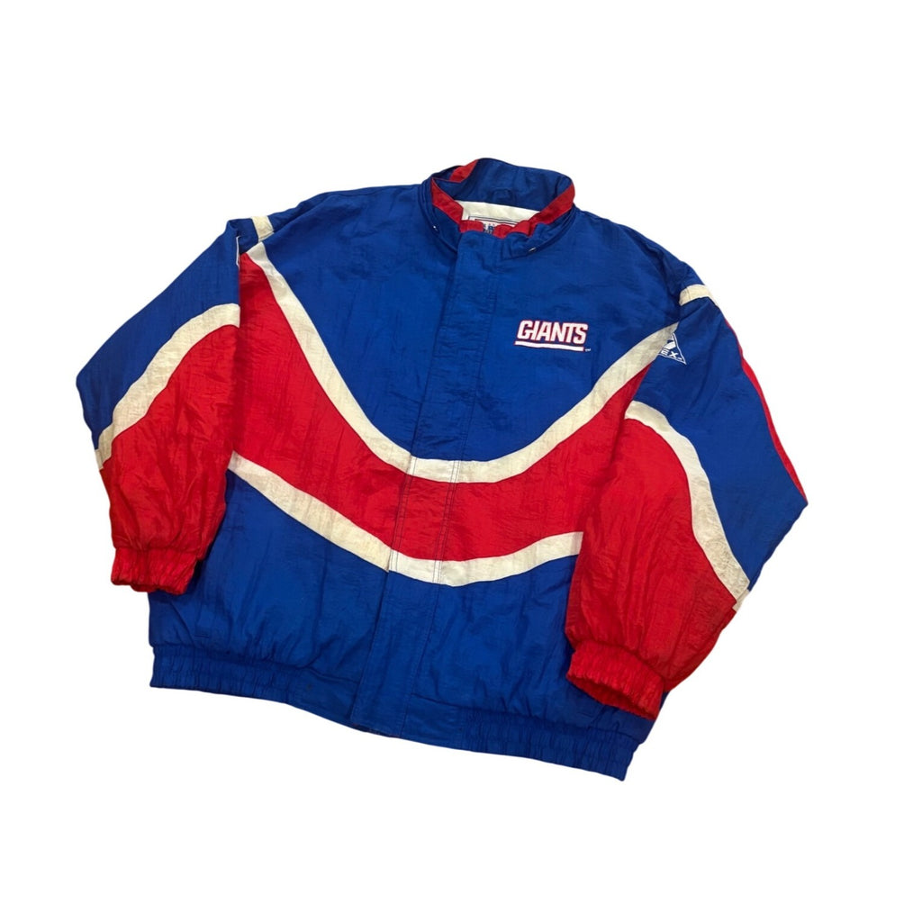 Vintage 90s Apex One New York Giants NFL Pro Line Full Zip Puffer Jacket Mens XL