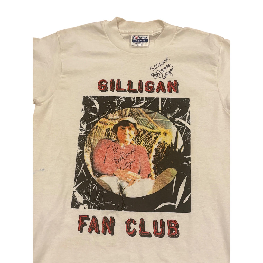 Vintage Bob Denver Original Autograph Signed Rare Gilligan Fan Club T-Shirt