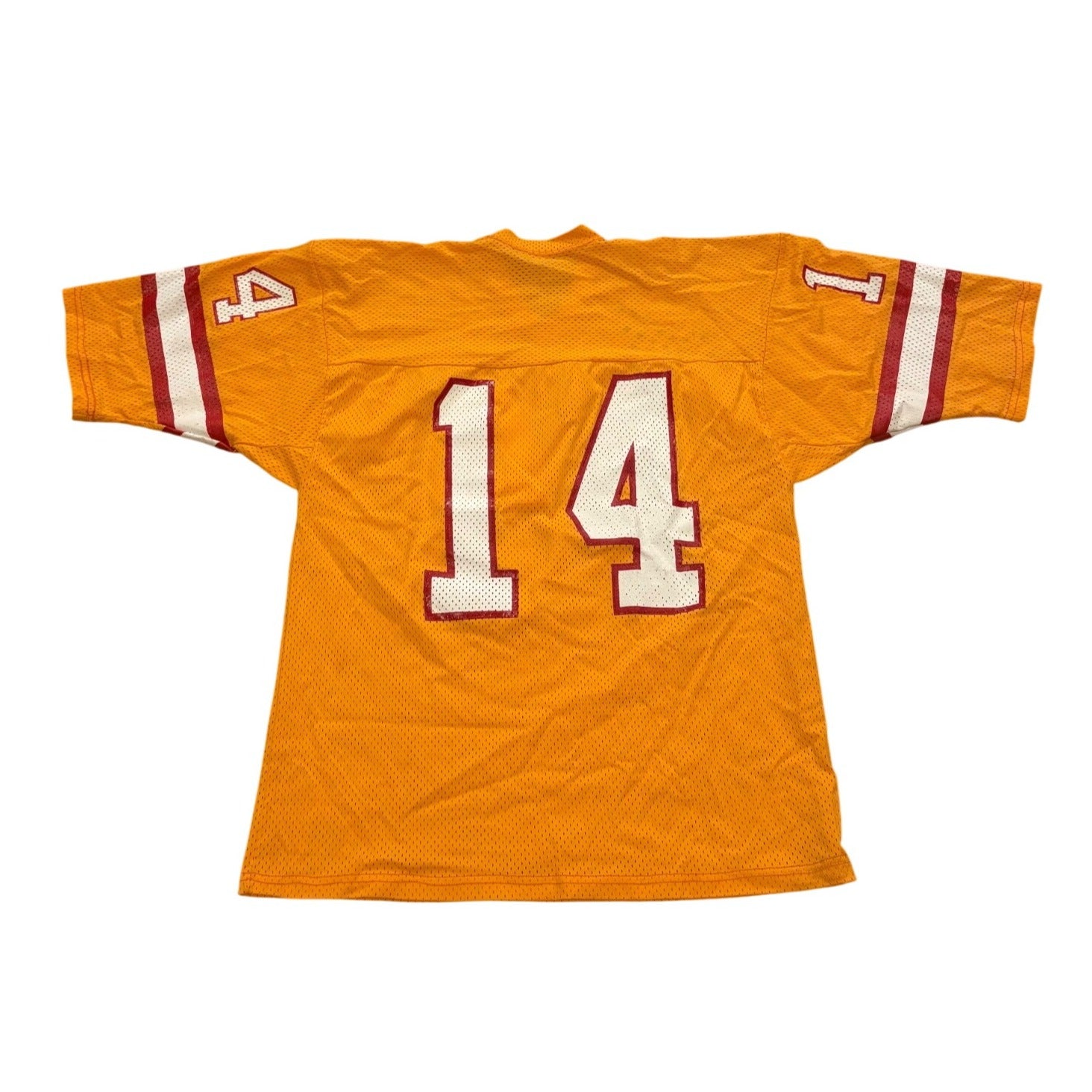 Vintage 80s Sand-Knit Tampa Bay Buccaneers Vinny Testaverde #14 NFL Jersey XL