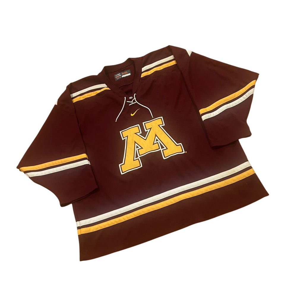 Nike Bauer Minnesota Golden Gophers Maroon NCAA Hockey Jersey Stitched Men's 2XL