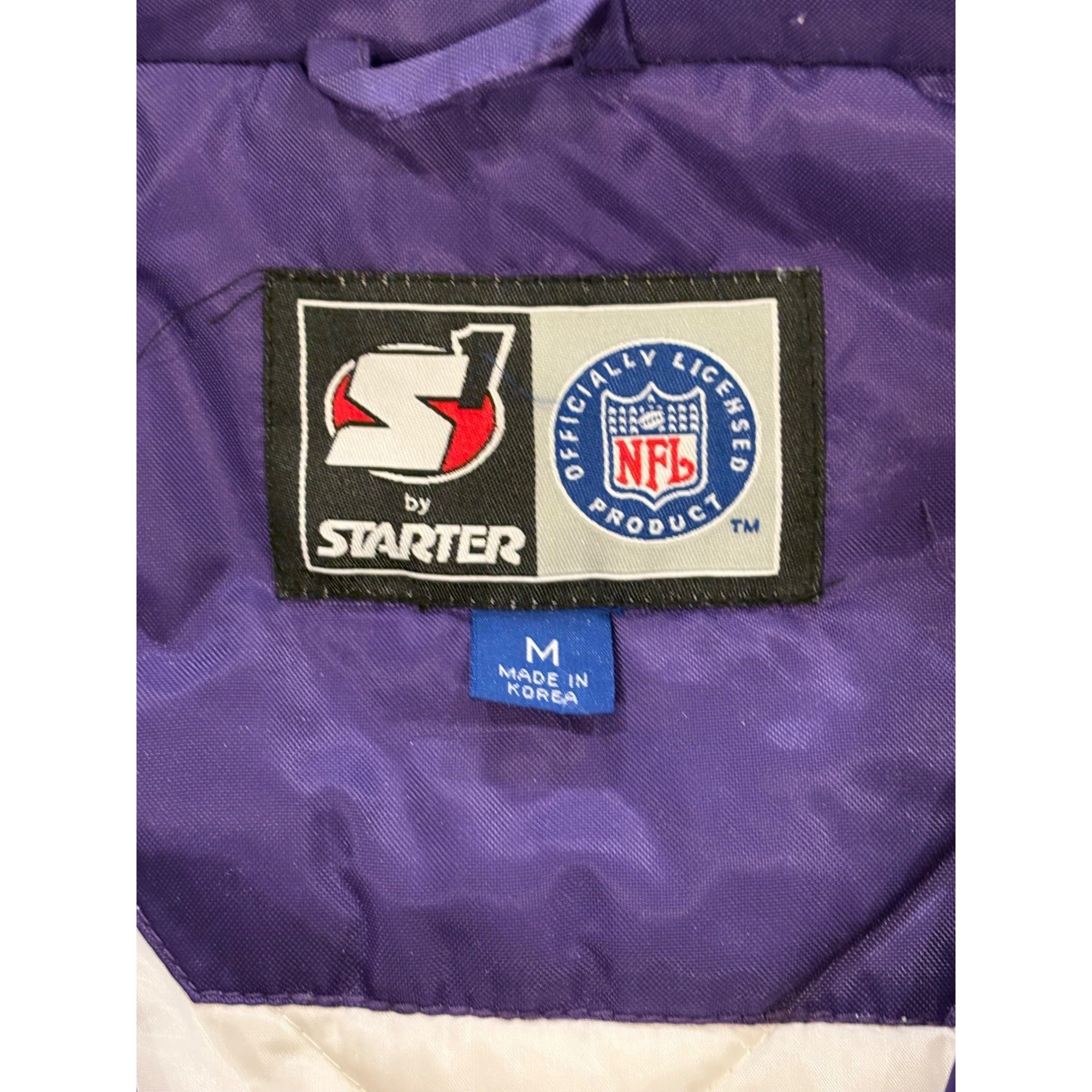 Vintage S1 by Starter Minnesota Vikings NFL Puffer Jacket Men's Medium
